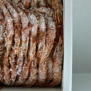 a close up of a box of food on a table